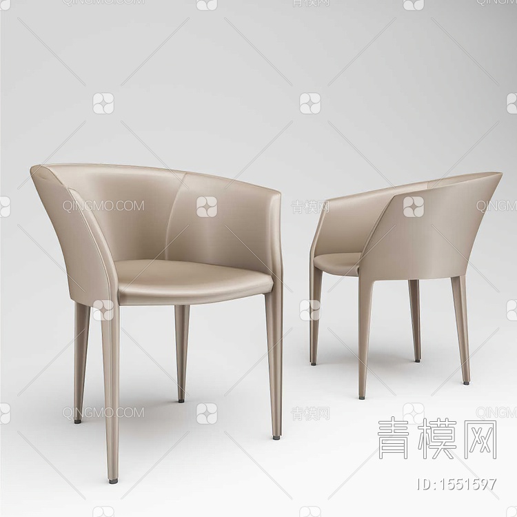 极简皮椅3D模型下载【ID:1551597】