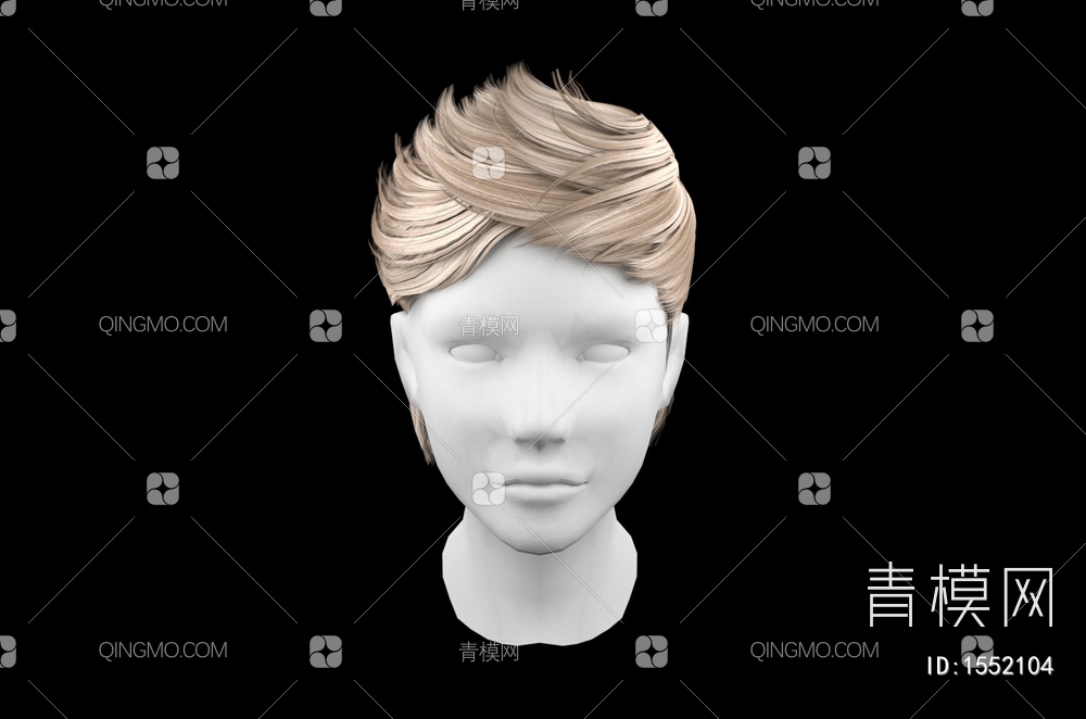 男士发型 造型 头发3D模型下载【ID:1552104】