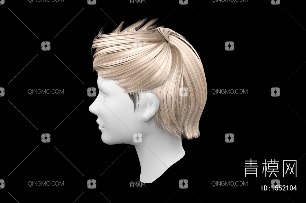 男士发型 造型 头发3D模型下载【ID:1552104】