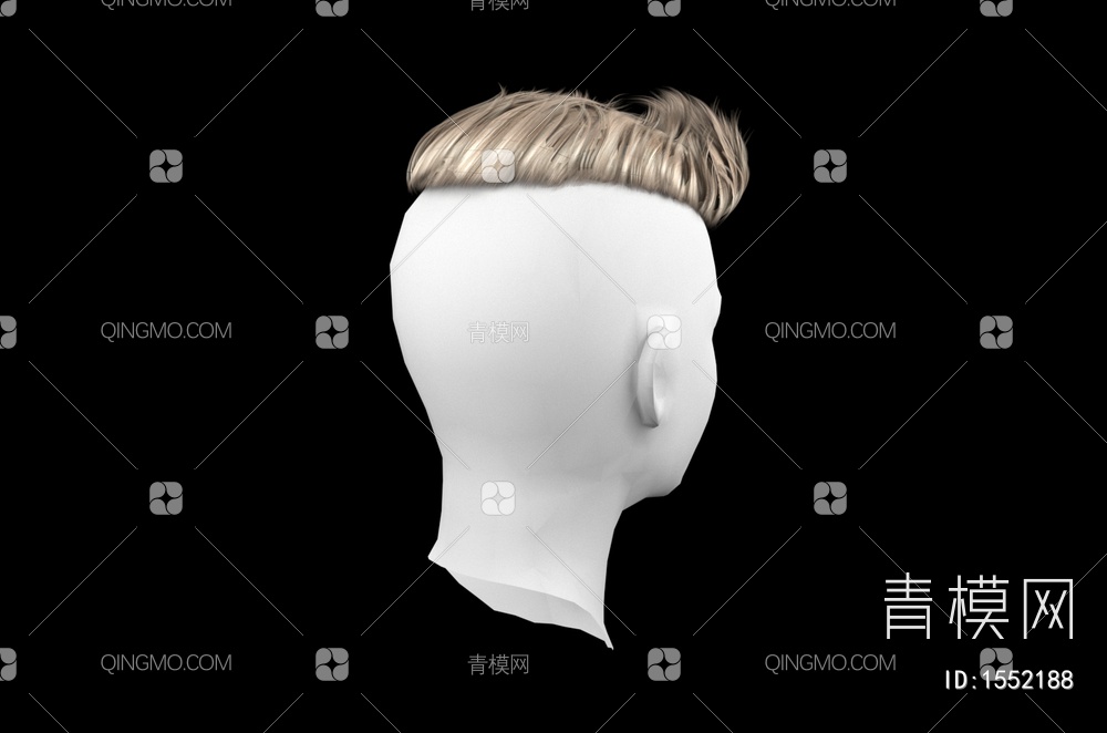 男士发型 造型 头发3D模型下载【ID:1552188】