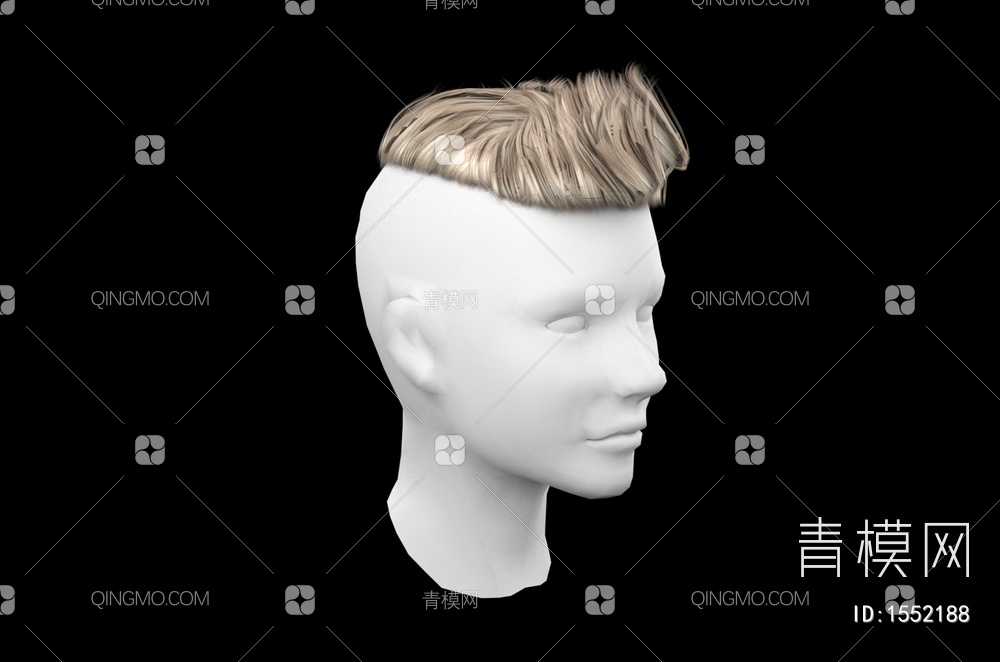 男士发型 造型 头发3D模型下载【ID:1552188】