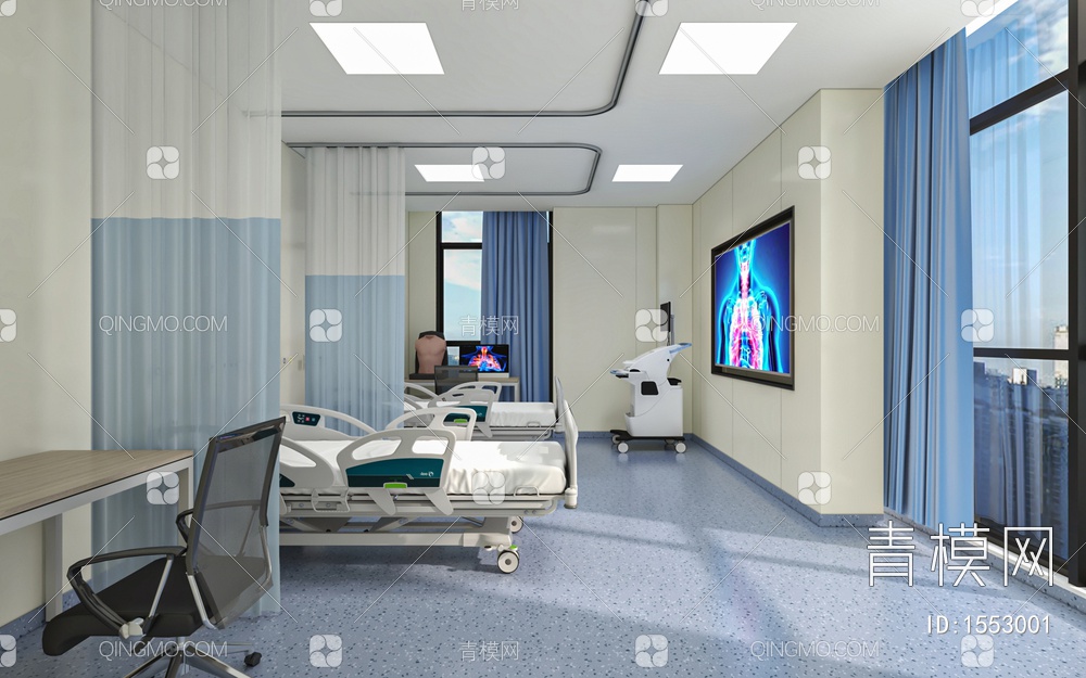 病房3D模型下载【ID:1553001】