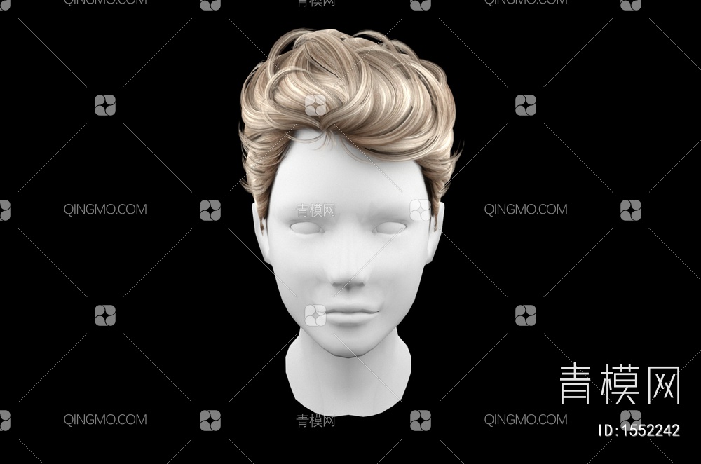 男士发型 造型 头发3D模型下载【ID:1552242】