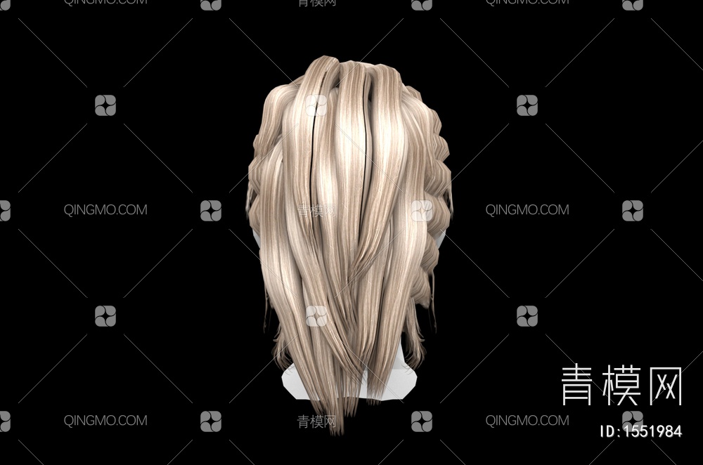 男士发型 造型 头发3D模型下载【ID:1551984】