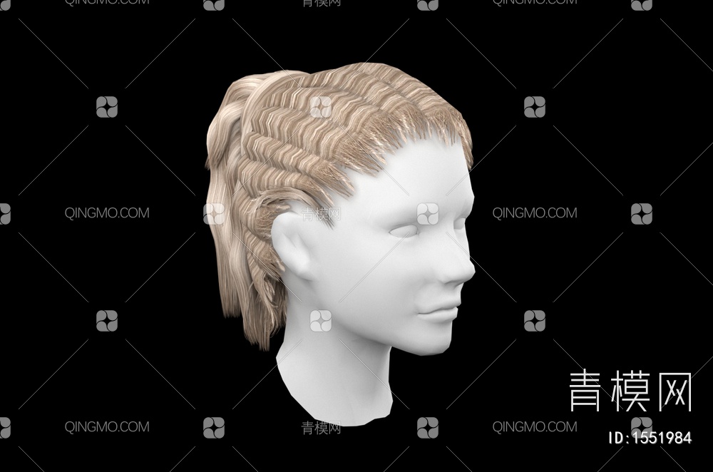 男士发型 造型 头发3D模型下载【ID:1551984】