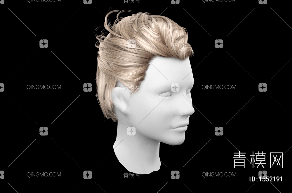 男士发型 造型 头发3D模型下载【ID:1552191】