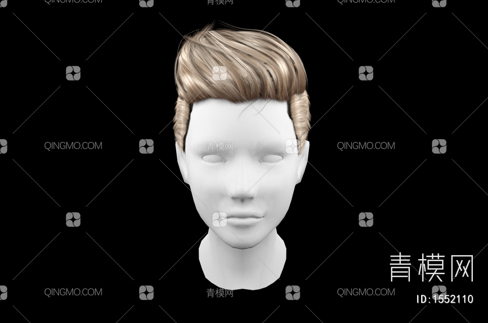 男士发型 造型 头发3D模型下载【ID:1552110】