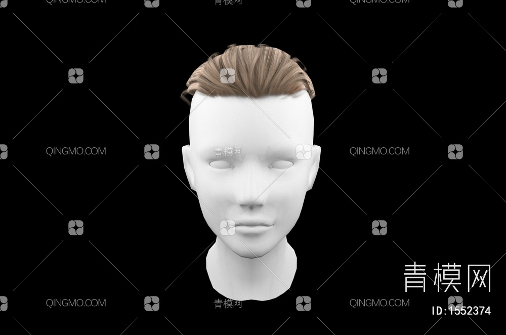 男士发型 造型 头发3D模型下载【ID:1552374】