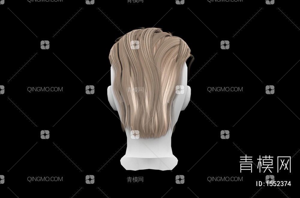 男士发型 造型 头发3D模型下载【ID:1552374】