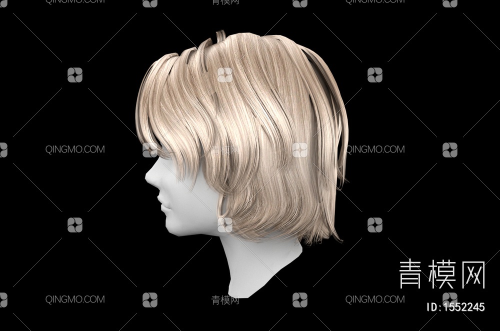 男士发型 造型 头发3D模型下载【ID:1552245】