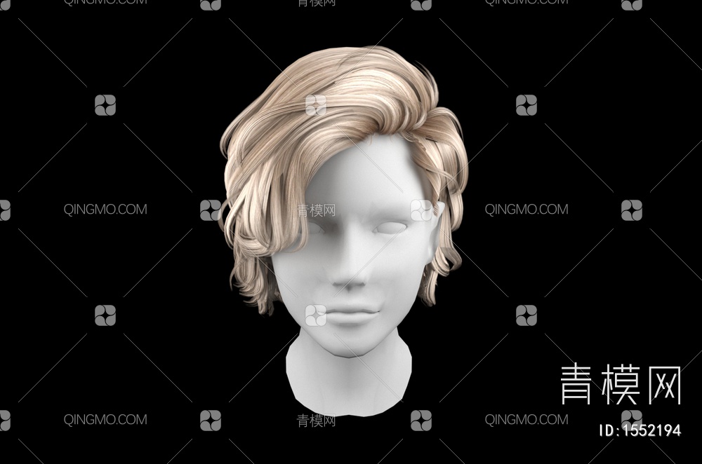 男士发型 造型 头发3D模型下载【ID:1552194】