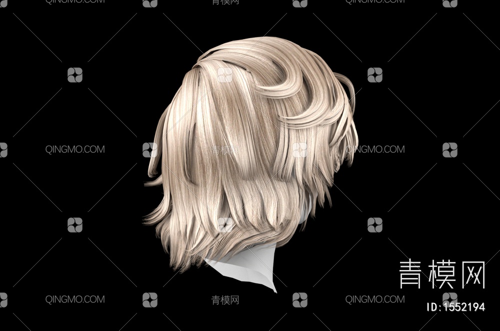 男士发型 造型 头发3D模型下载【ID:1552194】