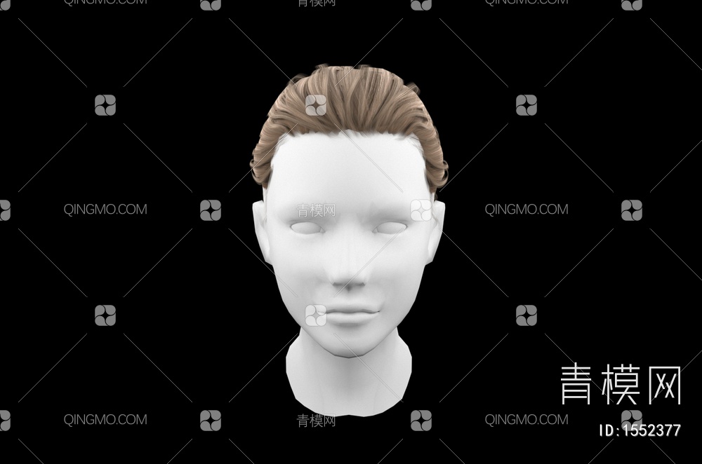 发型造型 头发3D模型下载【ID:1552377】