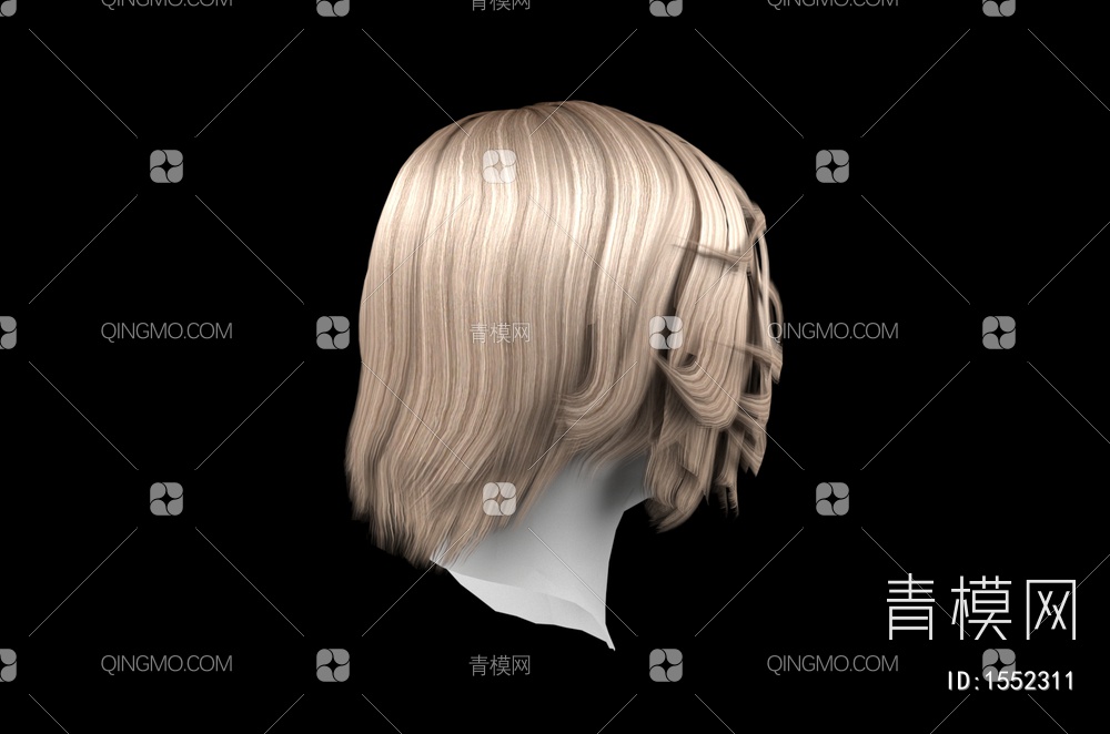 男士发型 造型 头发3D模型下载【ID:1552311】