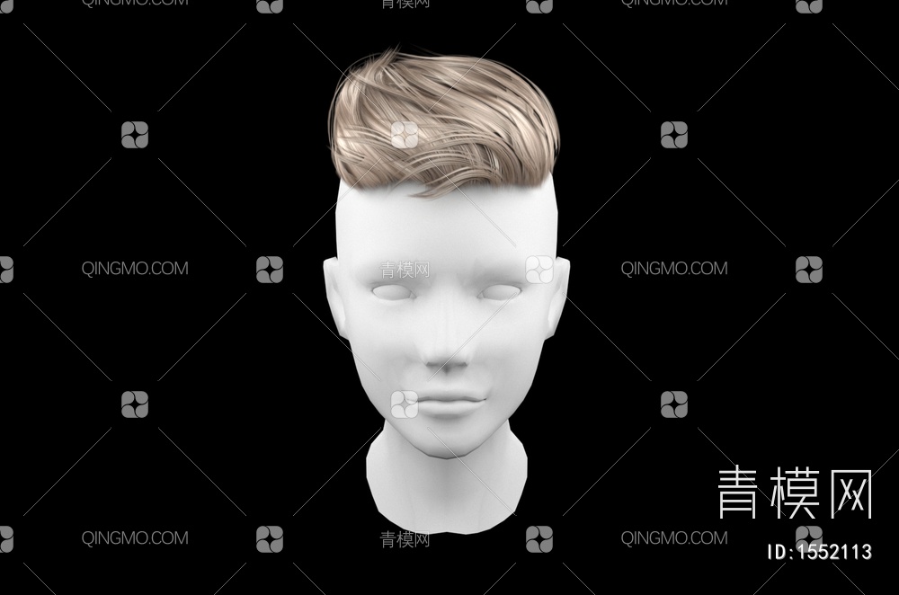 男士发型 造型 头发3D模型下载【ID:1552113】