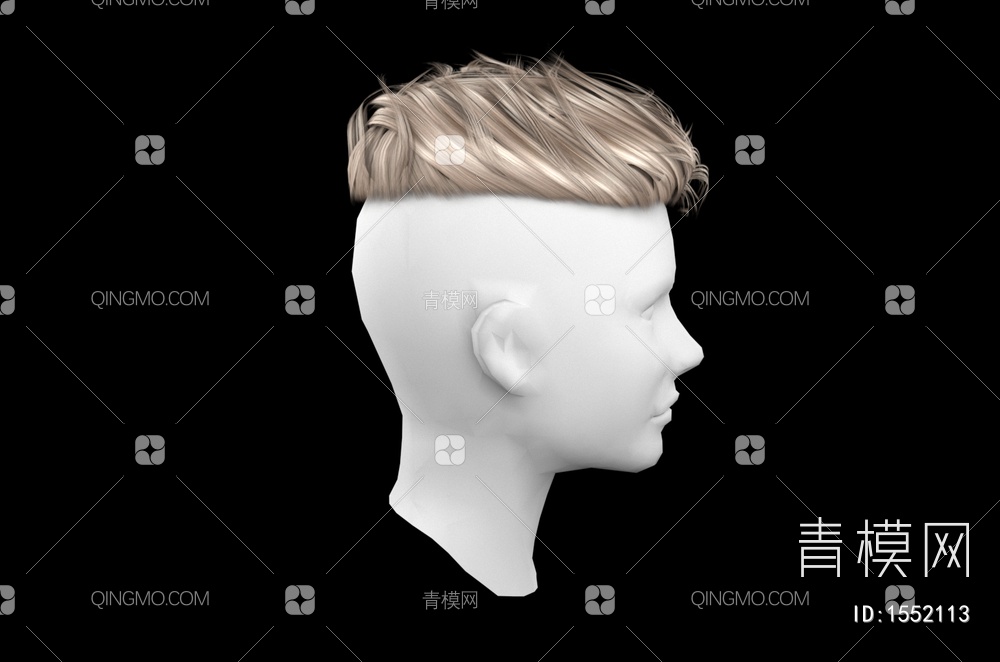 男士发型 造型 头发3D模型下载【ID:1552113】