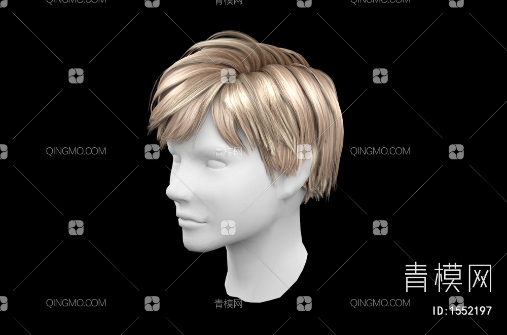 男士发型 造型 头发3D模型下载【ID:1552197】