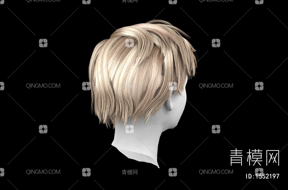 男士发型 造型 头发3D模型下载【ID:1552197】