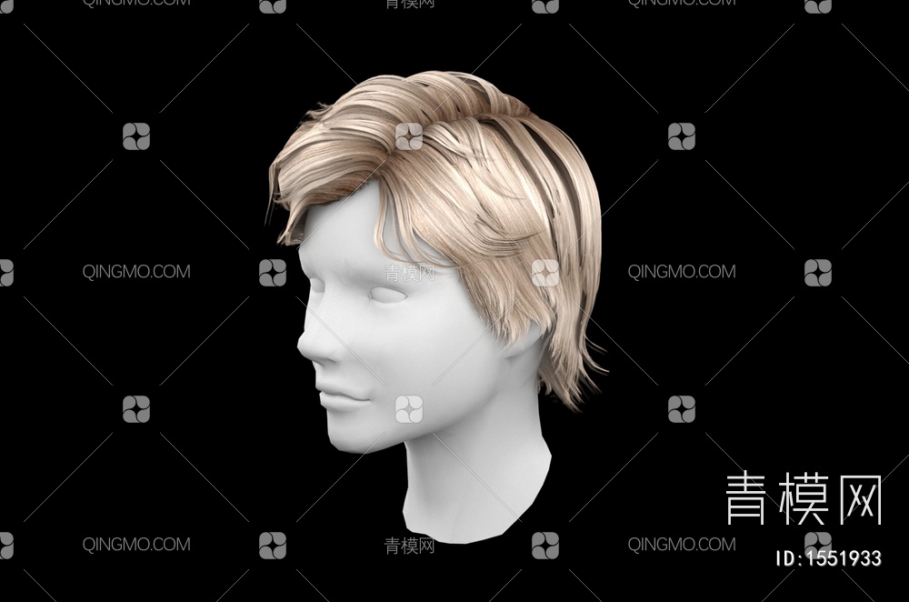 男士发型 造型 头发3D模型下载【ID:1551933】
