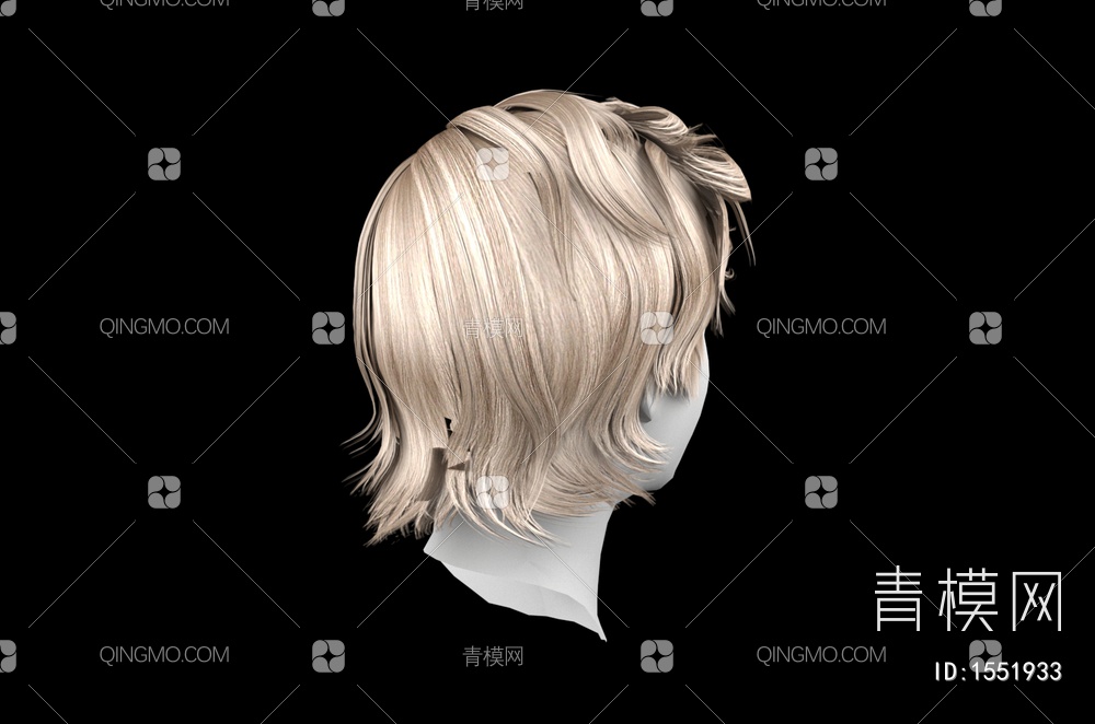 男士发型 造型 头发3D模型下载【ID:1551933】