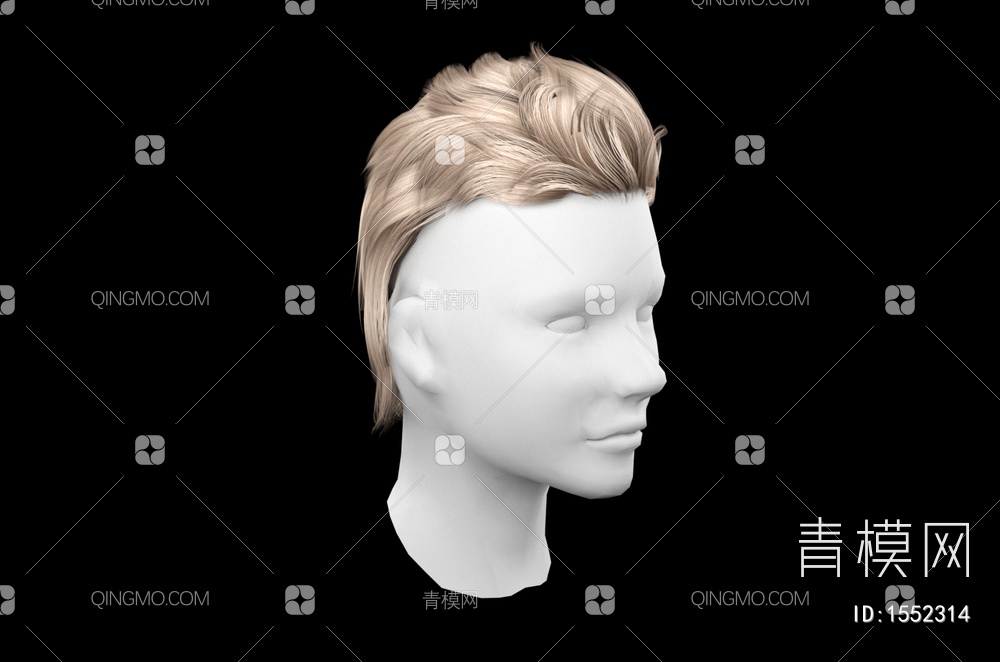 男士发型 造型 头发3D模型下载【ID:1552314】