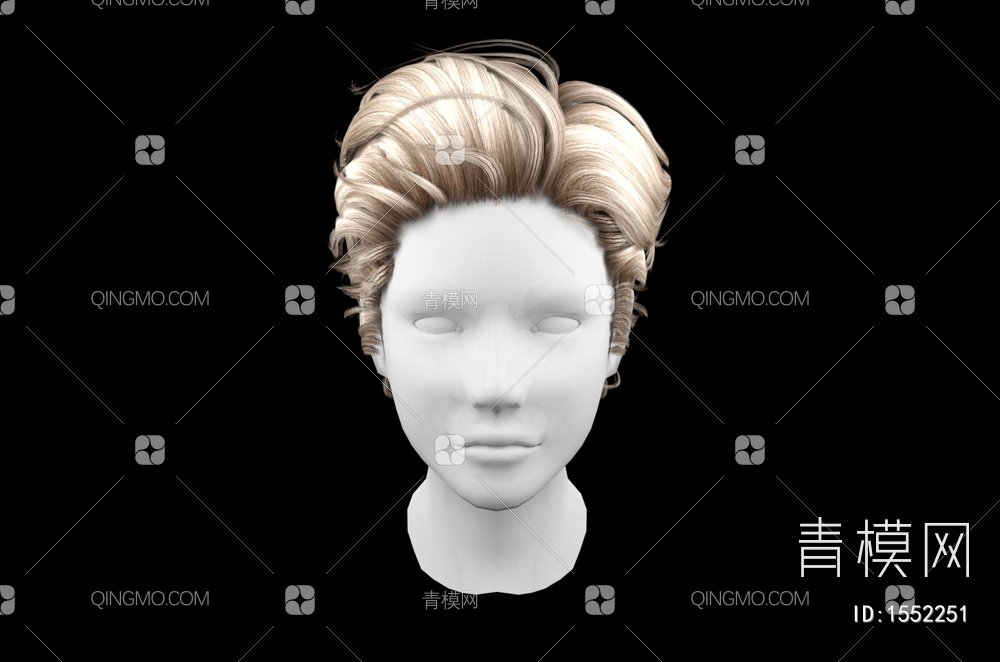 男士发型 造型 头发3D模型下载【ID:1552251】