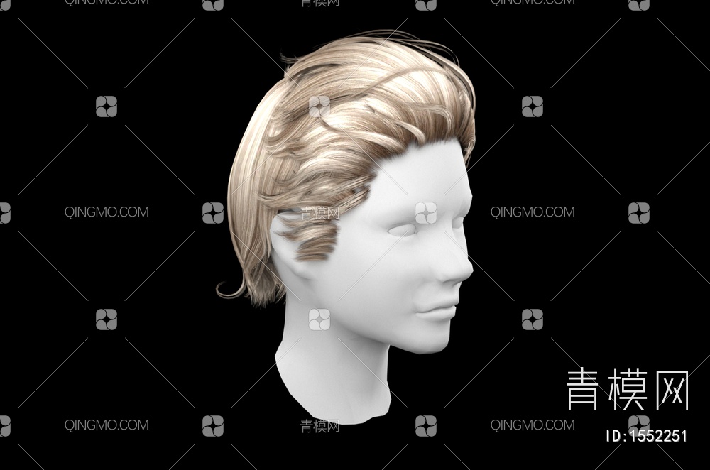 男士发型 造型 头发3D模型下载【ID:1552251】