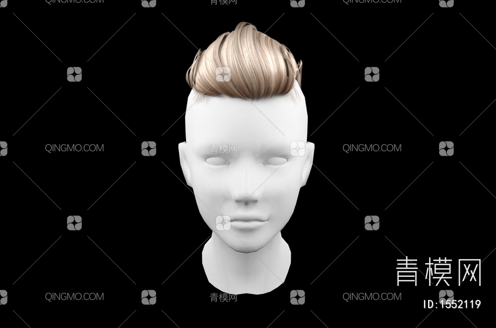 男士发型 造型 头发3D模型下载【ID:1552119】
