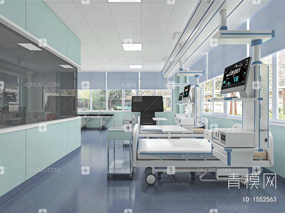 病房ICU3D模型下载【ID:1552563】