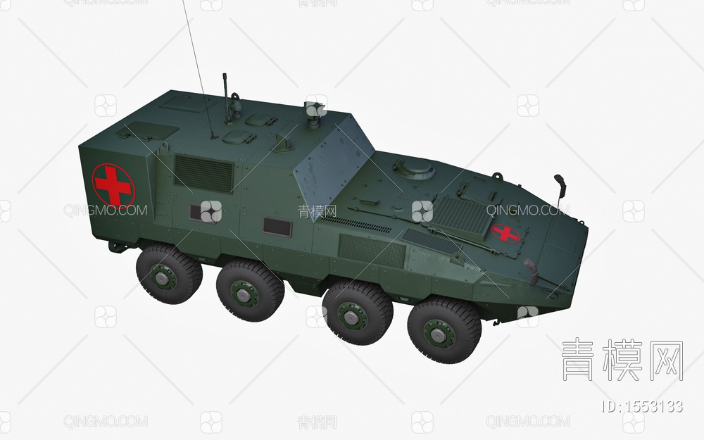 轮式装甲车3D模型下载【ID:1553133】