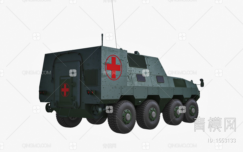 轮式装甲车3D模型下载【ID:1553133】