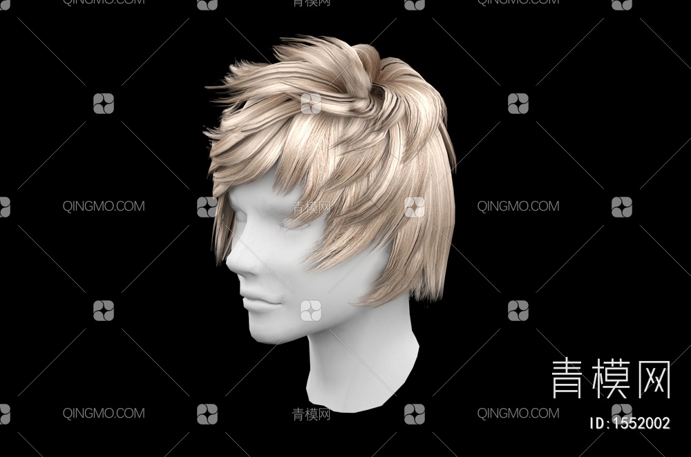 男士发型 造型 头发3D模型下载【ID:1552002】