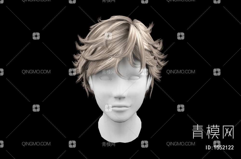 男士发型 造型 头发3D模型下载【ID:1552122】