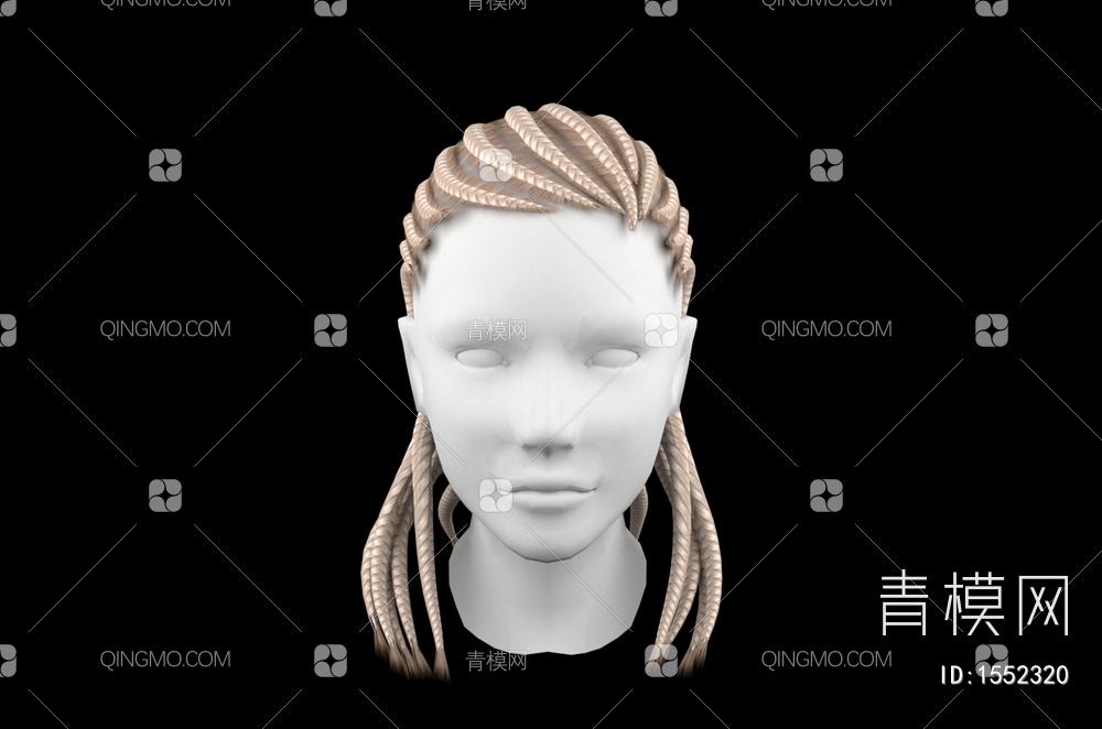 男士发型 造型 头发3D模型下载【ID:1552320】
