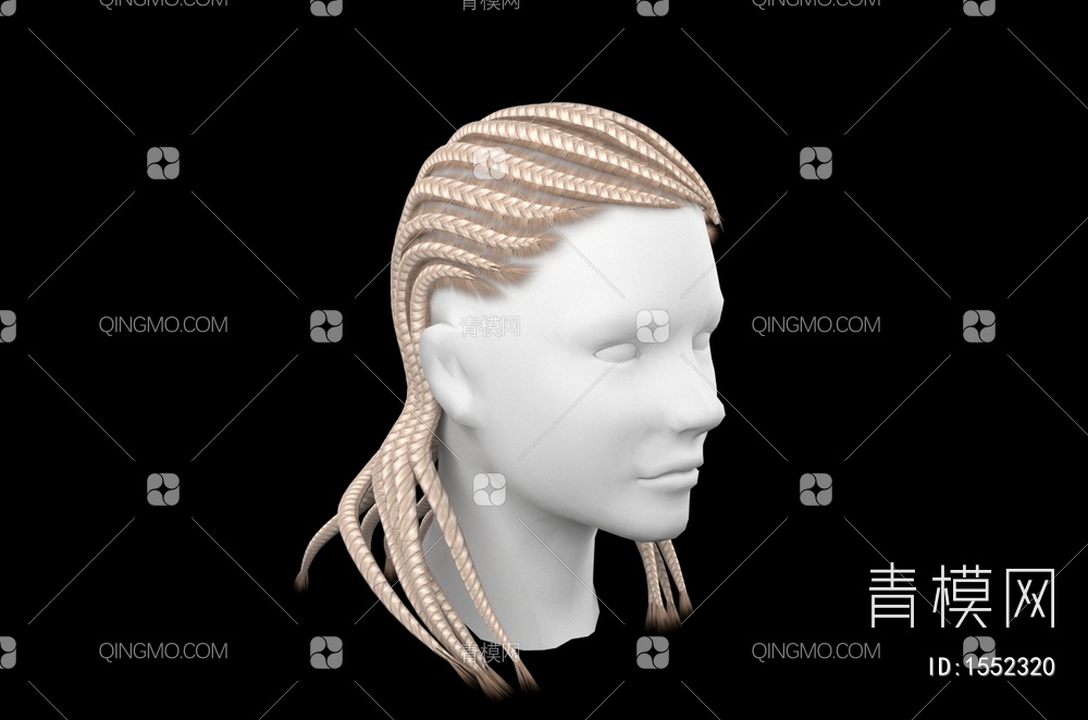男士发型 造型 头发3D模型下载【ID:1552320】
