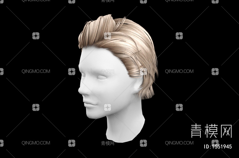 男士发型 造型 头发3D模型下载【ID:1551945】