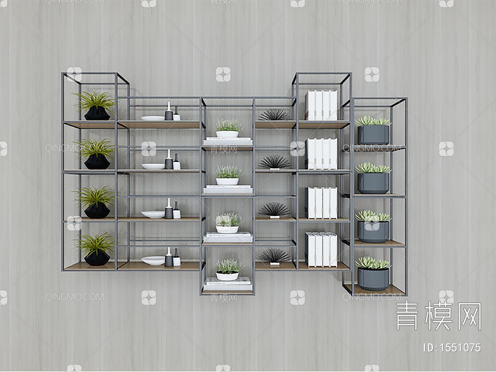 墙饰 柜架3D模型下载【ID:1551075】