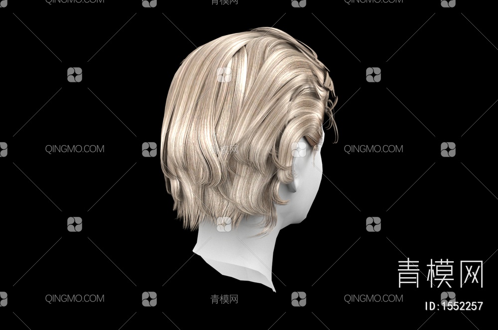 男士发型 造型 头发3D模型下载【ID:1552257】