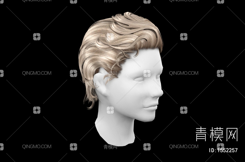 男士发型 造型 头发3D模型下载【ID:1552257】