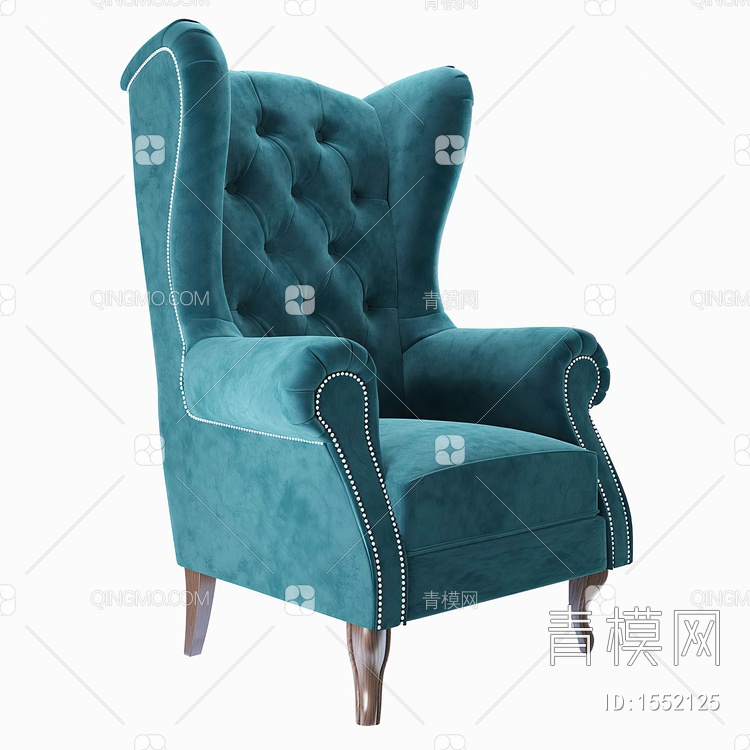单人沙发3D模型下载【ID:1552125】