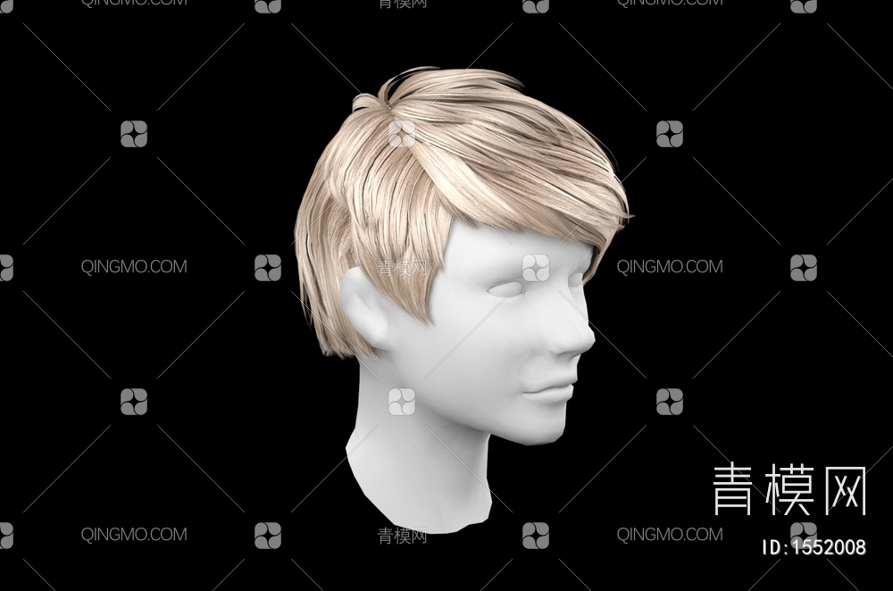 男士发型 造型 头发3D模型下载【ID:1552008】
