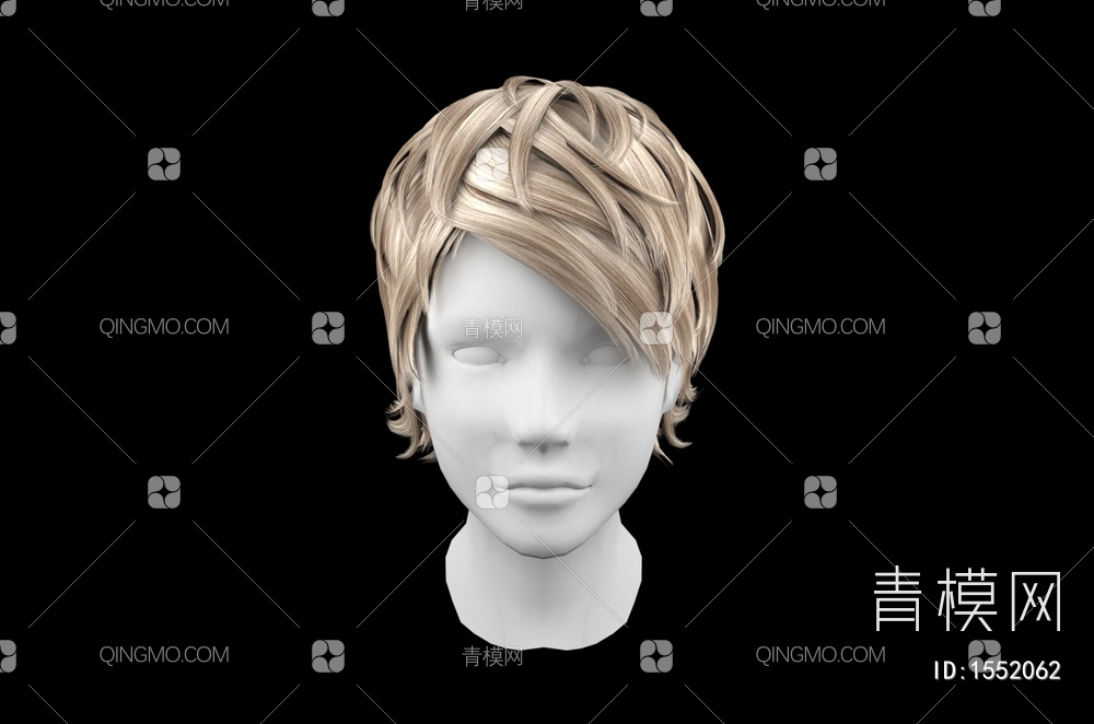 男士发型 造型 头发3D模型下载【ID:1552062】