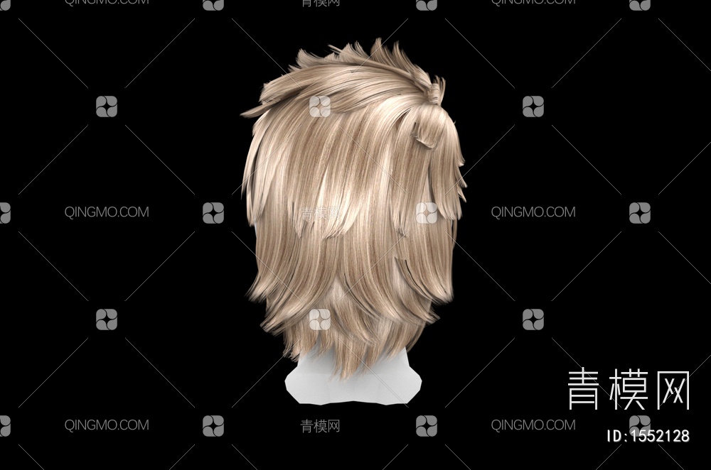 男士发型 造型 头发3D模型下载【ID:1552128】