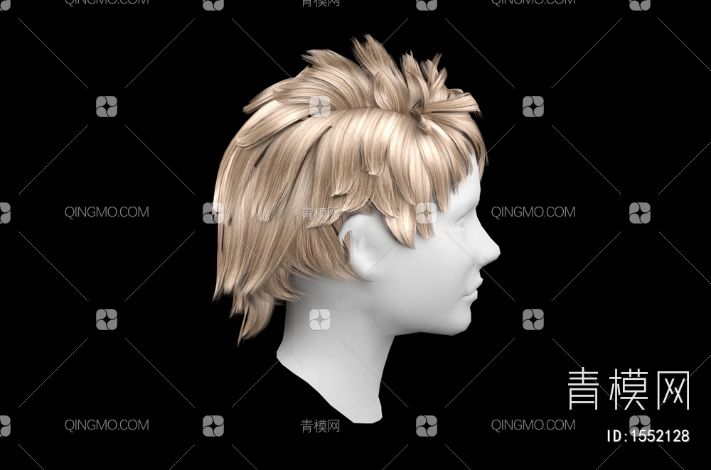 男士发型 造型 头发3D模型下载【ID:1552128】
