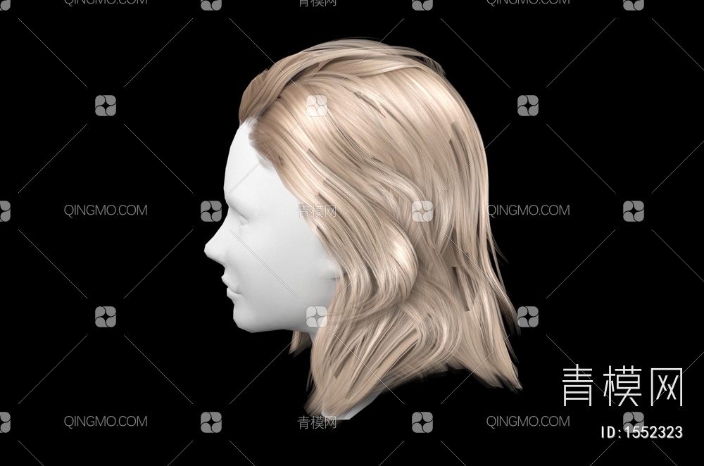 男士发型 造型 头发3D模型下载【ID:1552323】