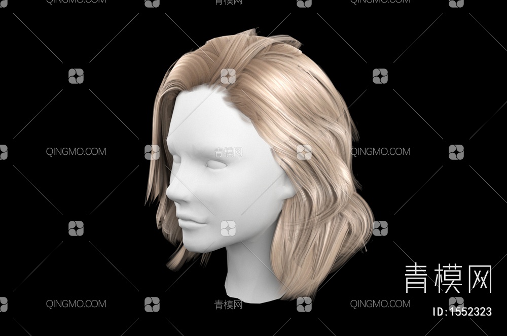 男士发型 造型 头发3D模型下载【ID:1552323】