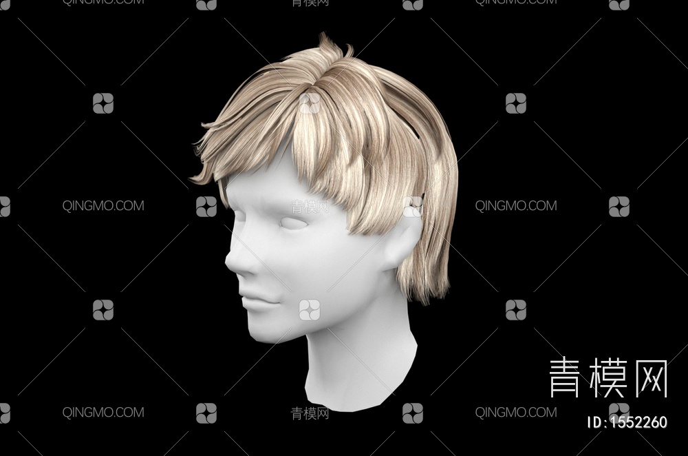 男士发型 造型 头发3D模型下载【ID:1552260】