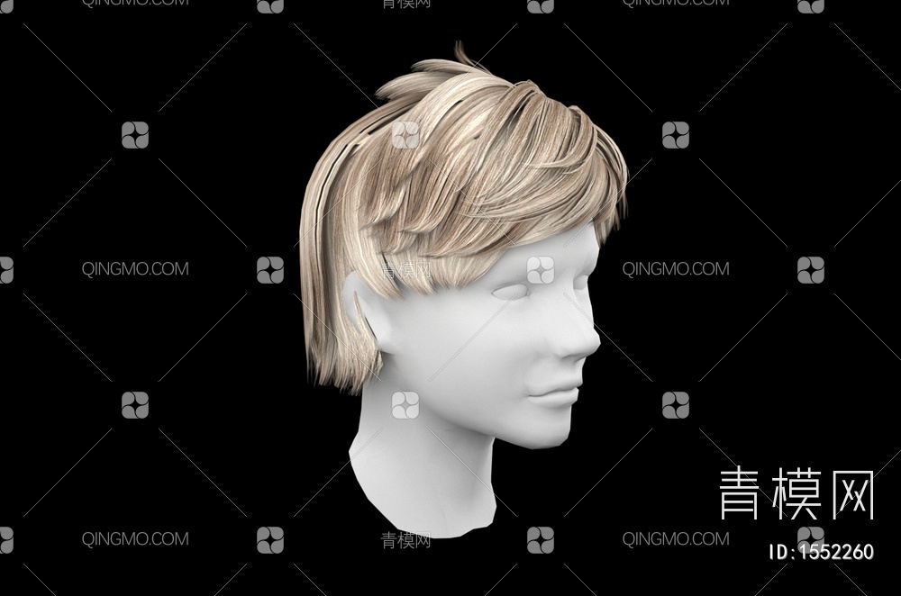 男士发型 造型 头发3D模型下载【ID:1552260】