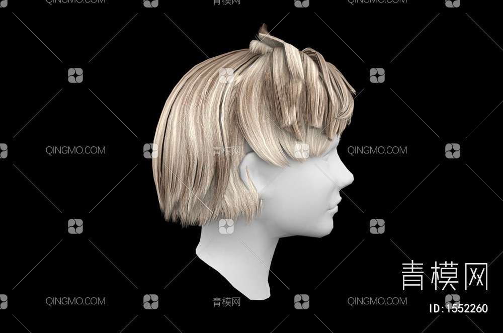男士发型 造型 头发3D模型下载【ID:1552260】