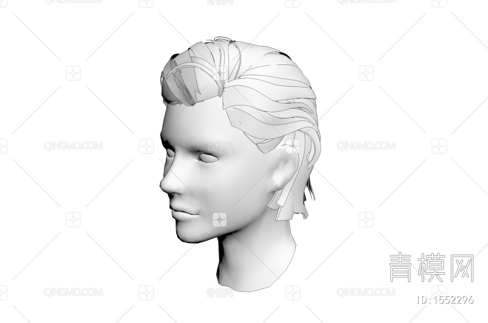 男士发型 造型 头发3D模型下载【ID:1552296】